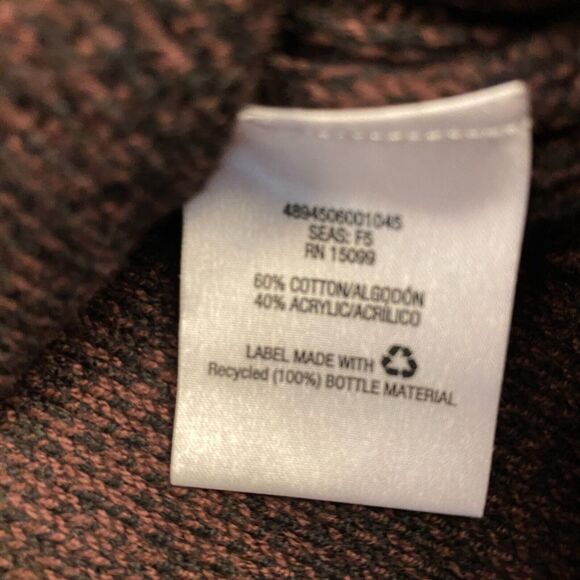 Outdoor Life Sweater Mens XL Brown Knit Cotton Long Sleeve Mock Neck Quarter Zip - Picture 8 of 15